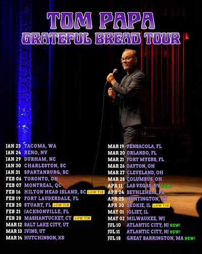 Tom Papa 2026–2027 concert poster